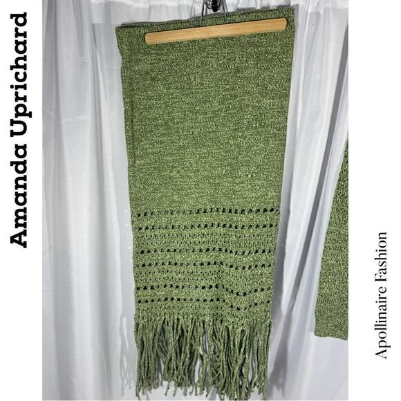 AMANDA UPRICHARD JAYLA KNIT SET IN GREEN IVORY NWT STUNNING SUPER SOFT - Picture 9 of 9